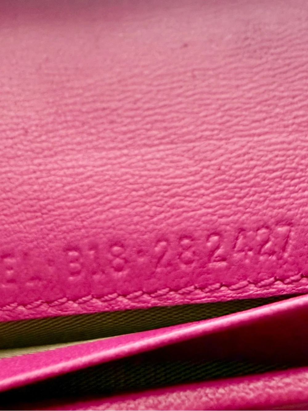Authentic Bulgari Black Leather Wallet with Gold Clasp and Hot Pink Interior